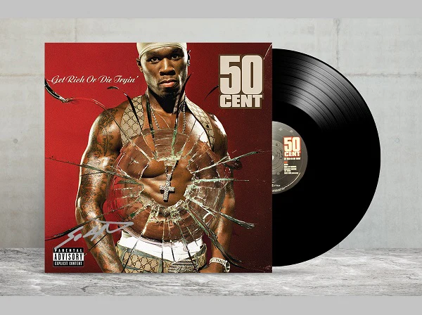 LIMITED CERTIFIED AUTOGRAPHED Get Rich or Die Tryin' VINYL LP - Image 3